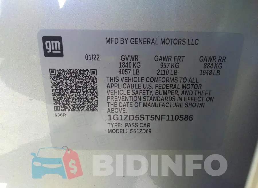 1G1ZD5ST5NF110586 Photo# 9
