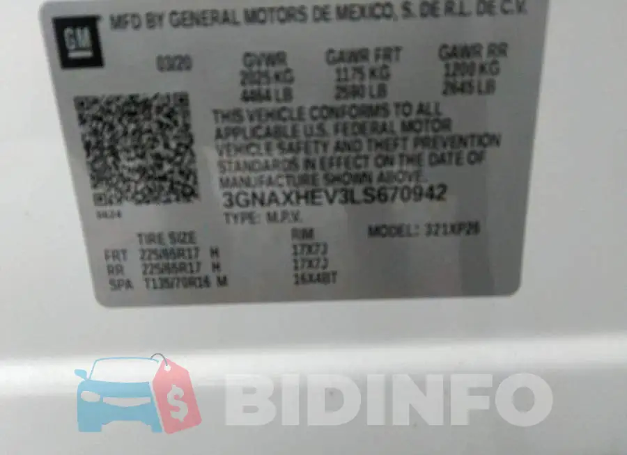 3GNAXHEV3LS670942 Photo# 9