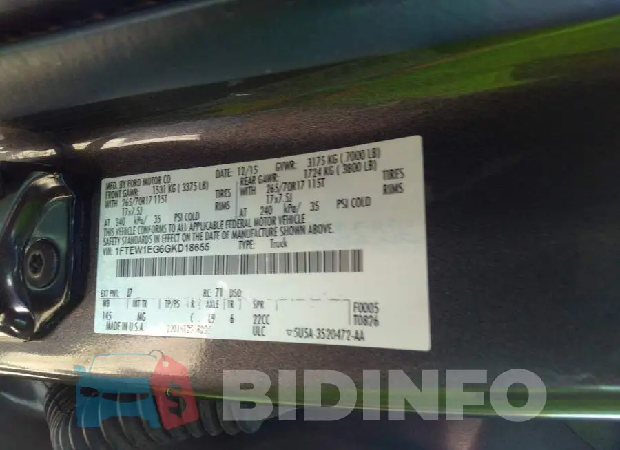 1FTEW1EG6GKD18655 Photo# 9