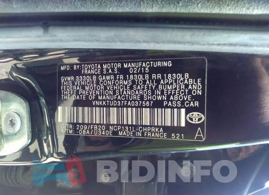 VNKKTUD37FA037567 Photo# 9