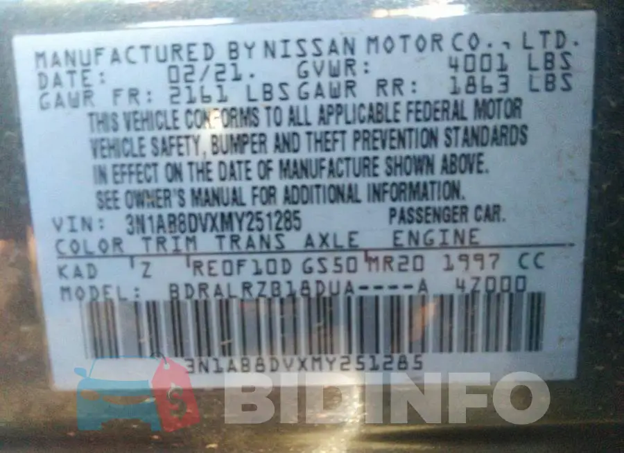 3N1AB8DVXMY251285 Photo# 9