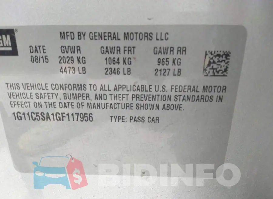 1G11C5SA1GF117956 Photo# 9