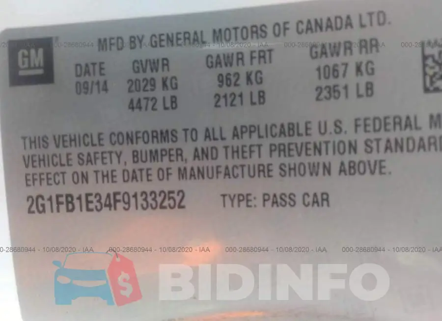2G1FB1E34F9133252 Photo# 9