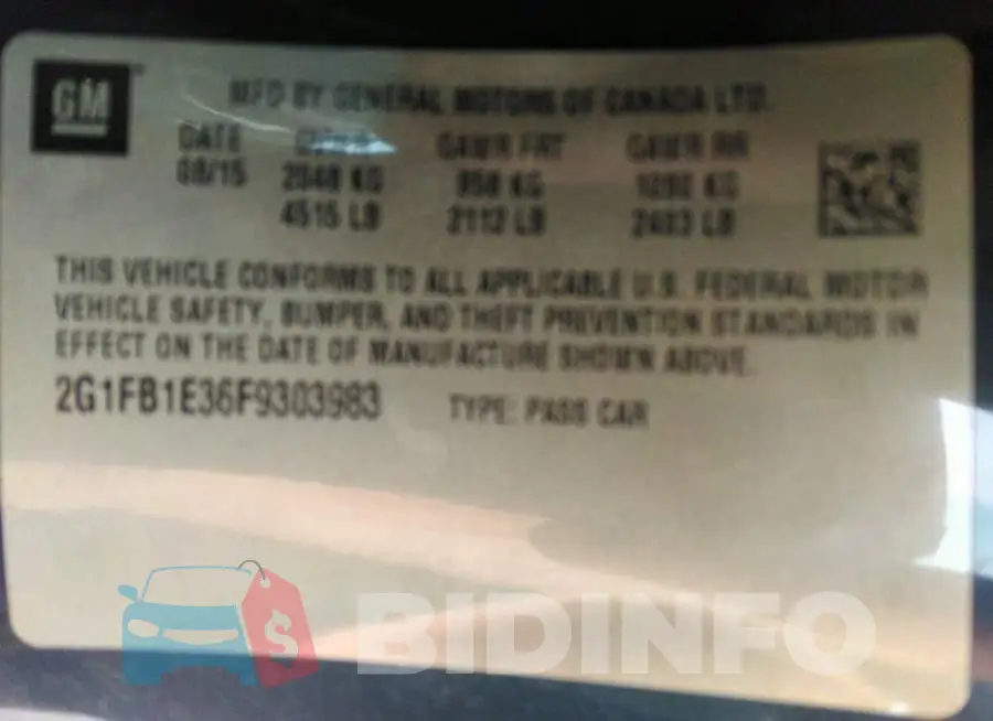 2G1FB1E36F9303983 Photo# 9