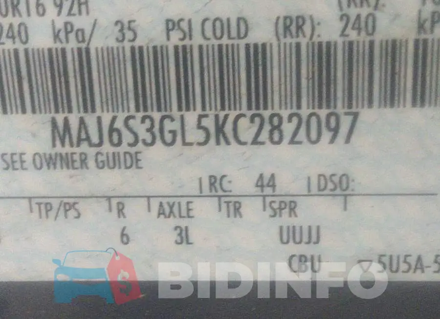 MAJ6S3GL5KC282097 Photo# 9