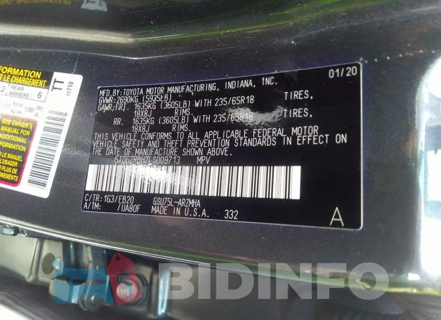 5TDGZRBH7LS009713 Photo# 9