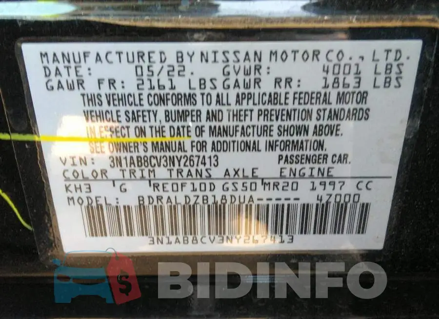 3N1AB8CV3NY267413 Photo# 9