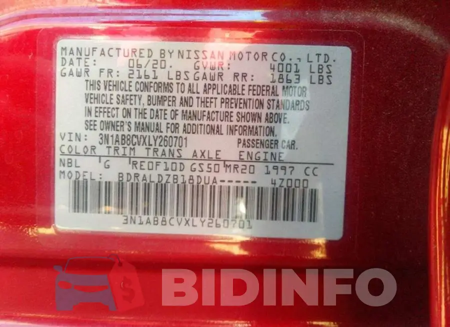 3N1AB8CVXLY260701 Photo# 9