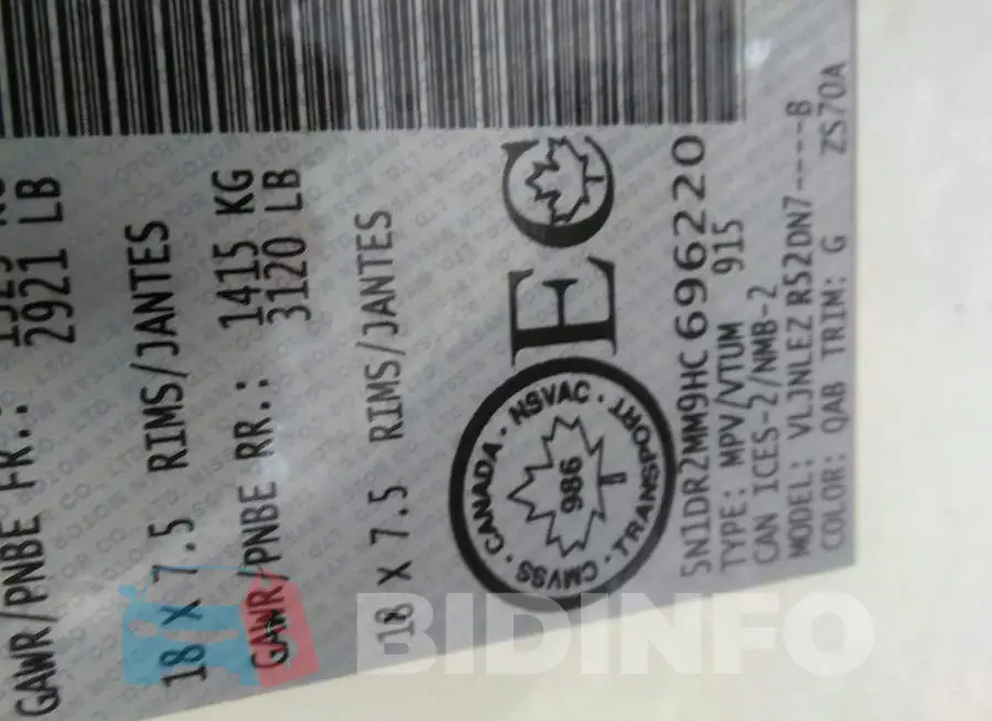 5N1DR2MM9HC696220 Photo# 9