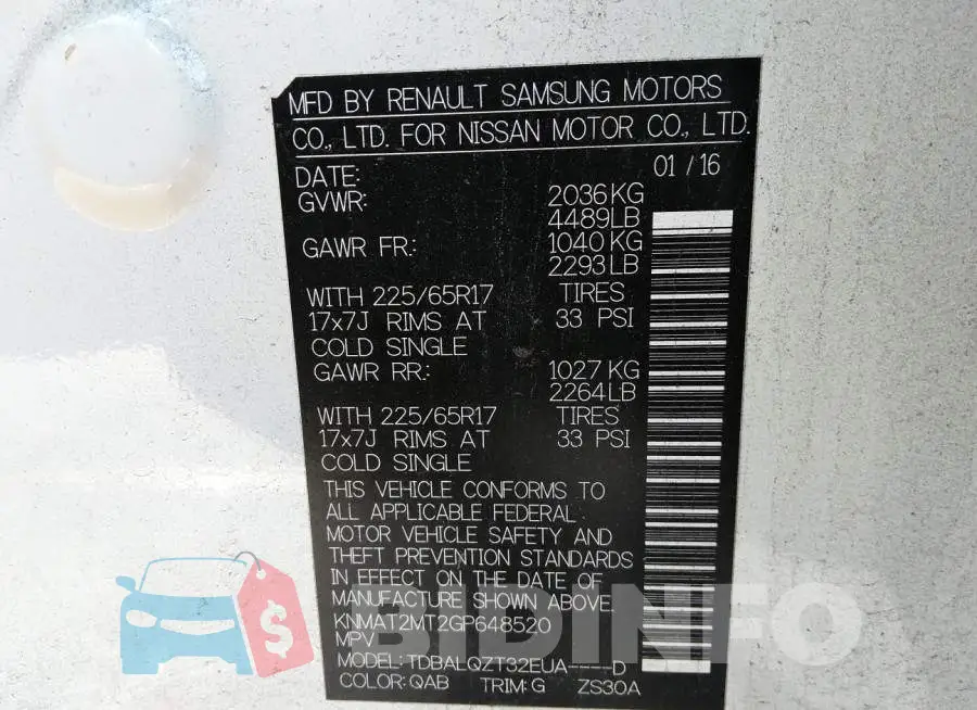 KNMAT2MT2GP648520 Photo# 9