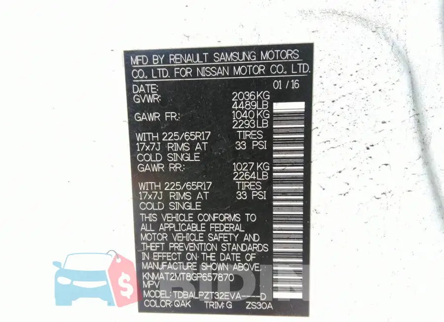 KNMAT2MT8GP657870 Photo# 9