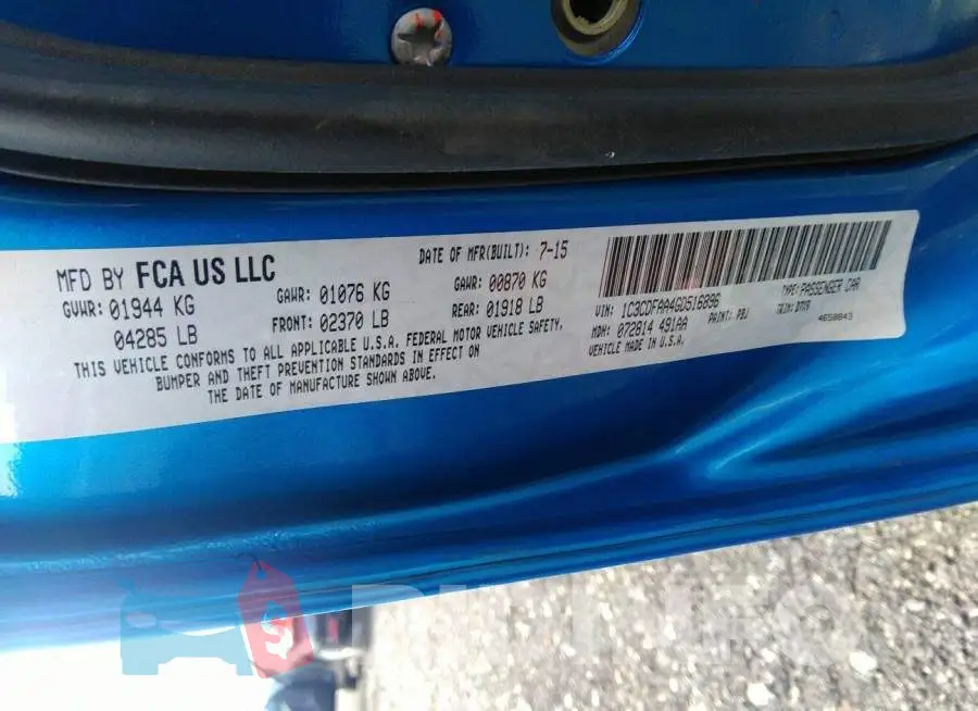 1C3CDFAA4GD516896 Photo# 9