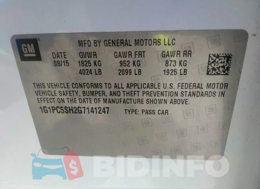 1G1PC5SH2G7141247 Photo# 9