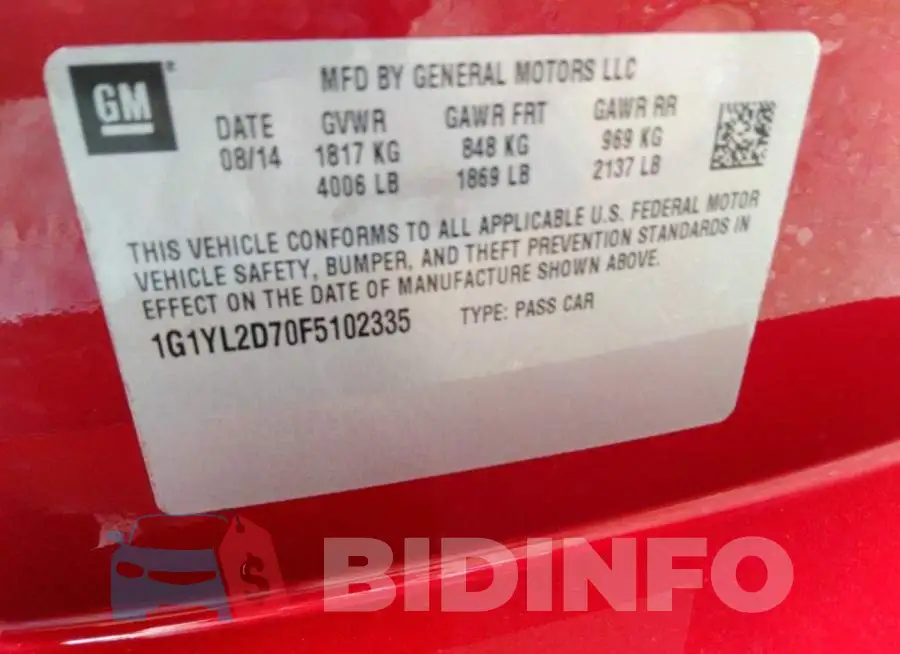 1G1YL2D70F5102335 Photo# 9