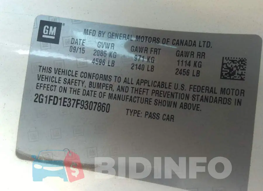 2G1FD1E37F9307860 Photo# 9