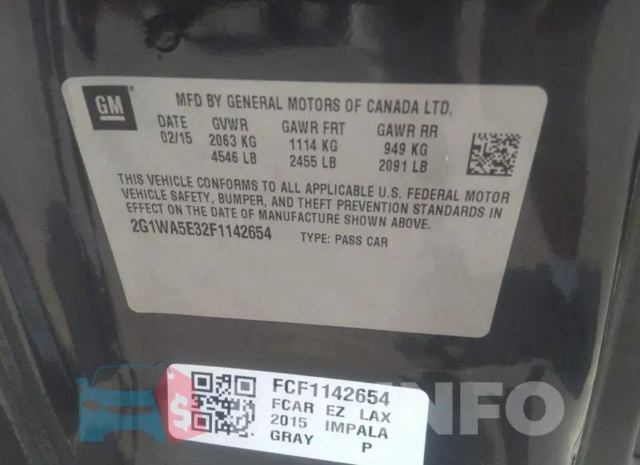 2G1WA5E32F1142654 Photo# 9