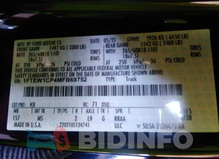 1FTEW1CP4MFB69752 Photo# 9