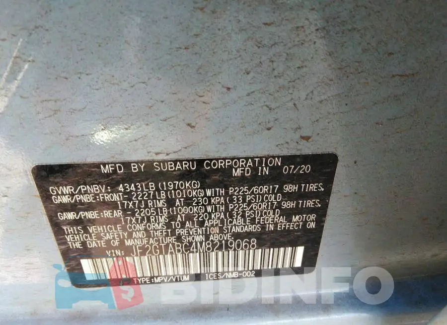 JF2GTABC4M8219068 Photo# 9