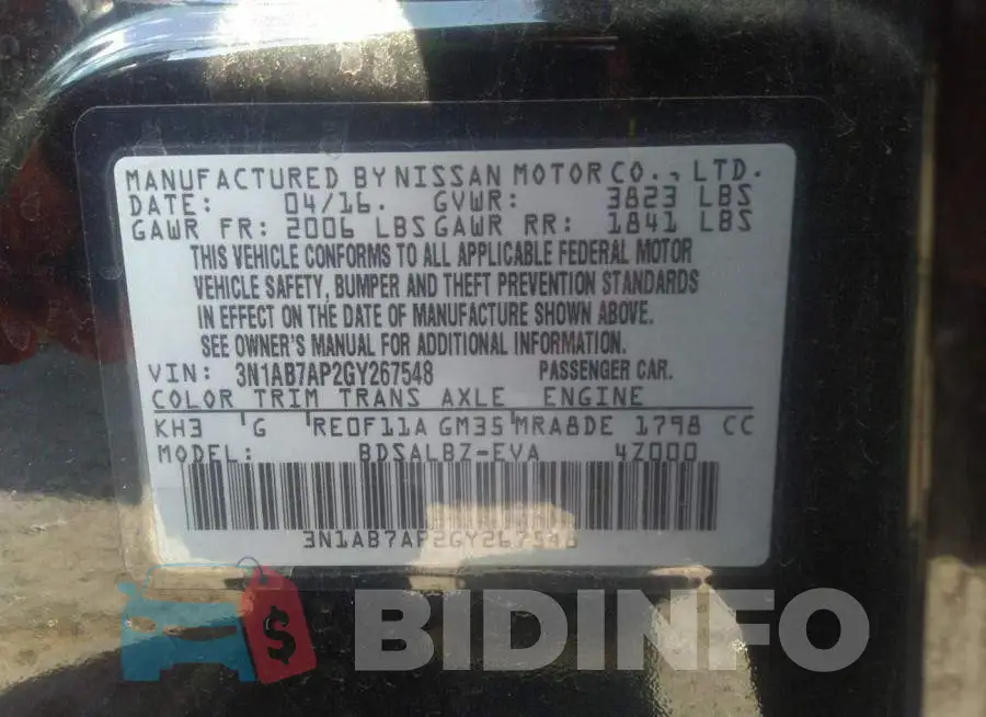 3N1AB7AP2GY267548 Photo# 9
