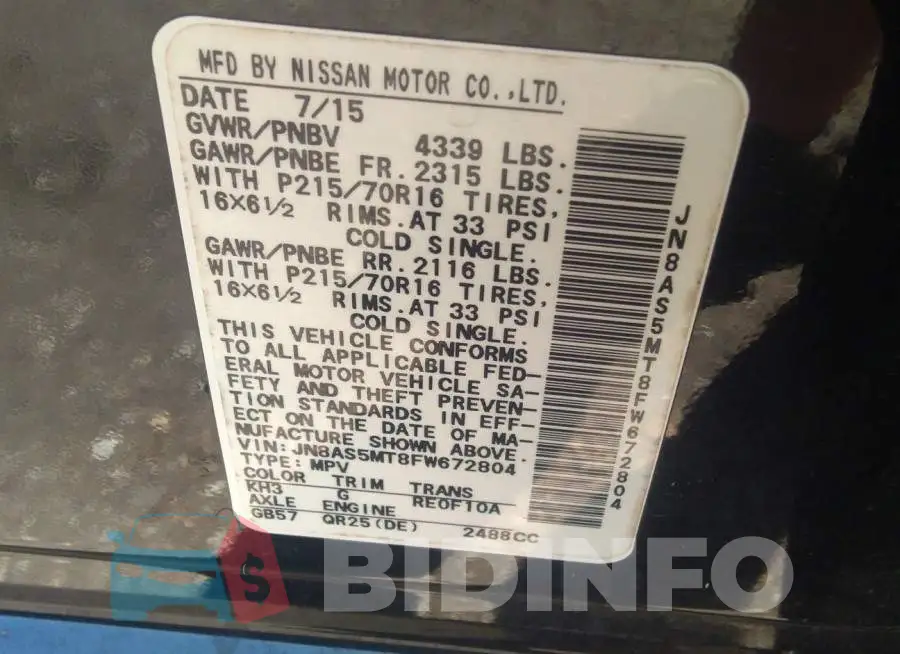 JN8AS5MT8FW672804 Photo# 9