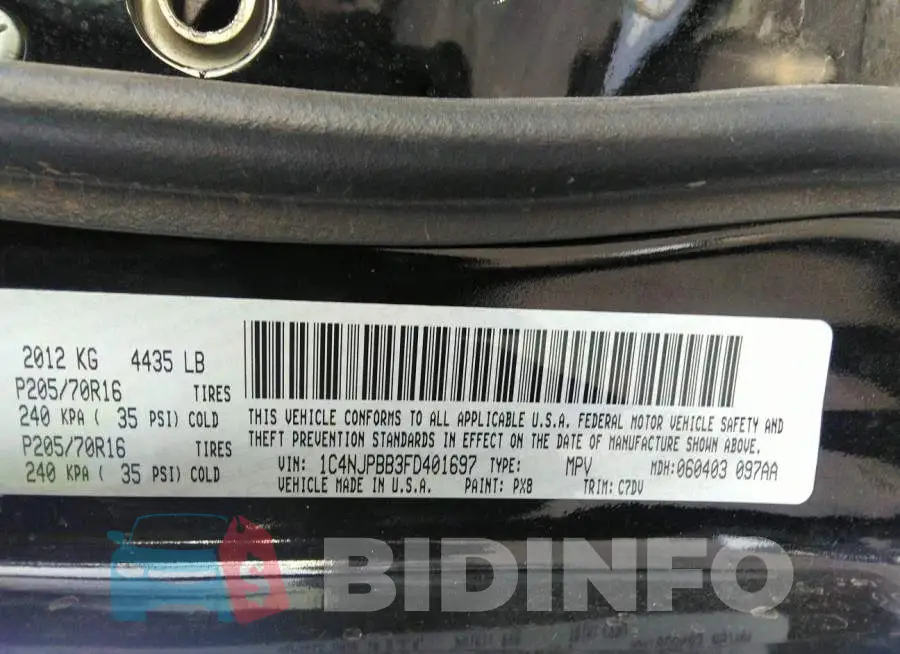 1C4NJPBB3FD401697 Photo# 9