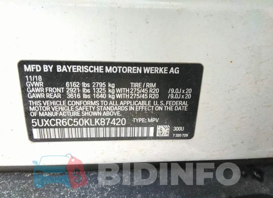 5UXCR6C50KLK87420 Photo# 9