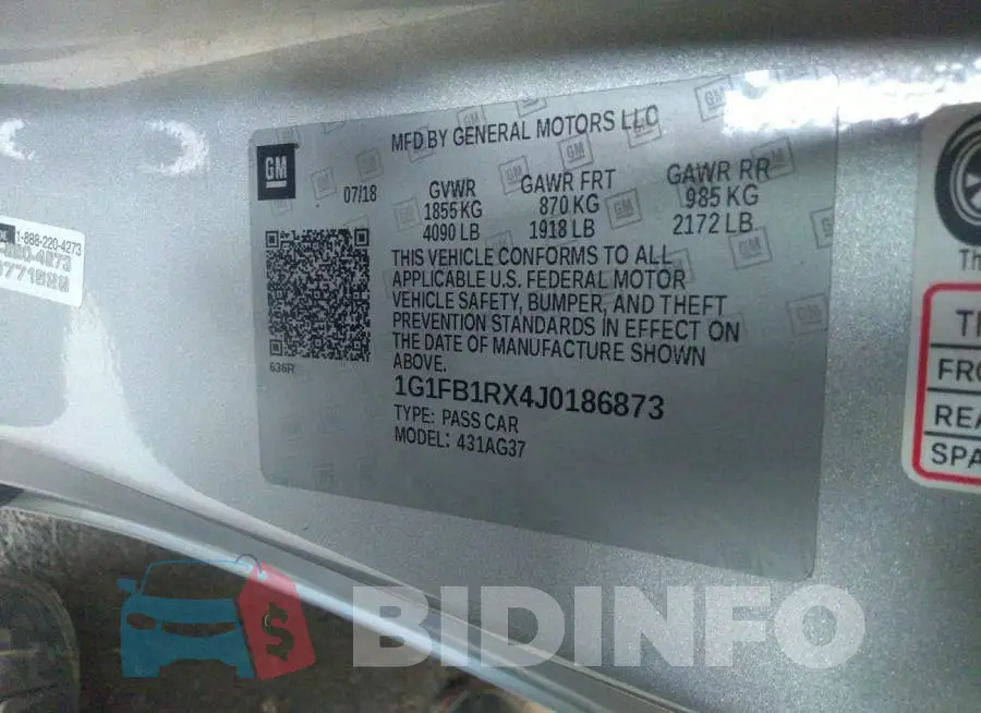 1G1FB1RX4J0186873 Photo# 9