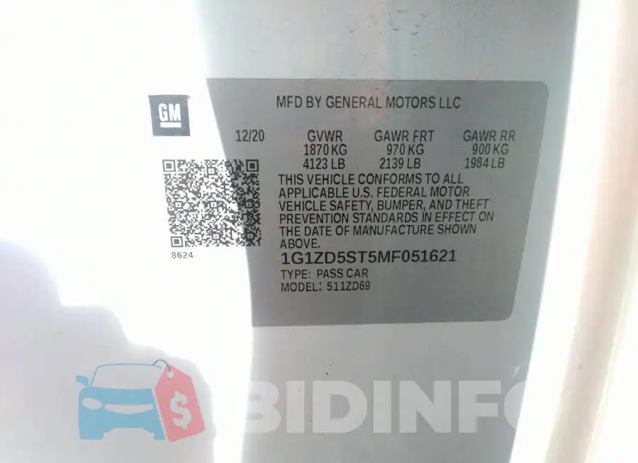 1G1ZD5ST5MF051621 Photo# 9