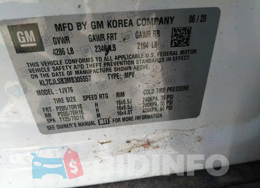 KL7CJLSB3MB305557 Photo# 9