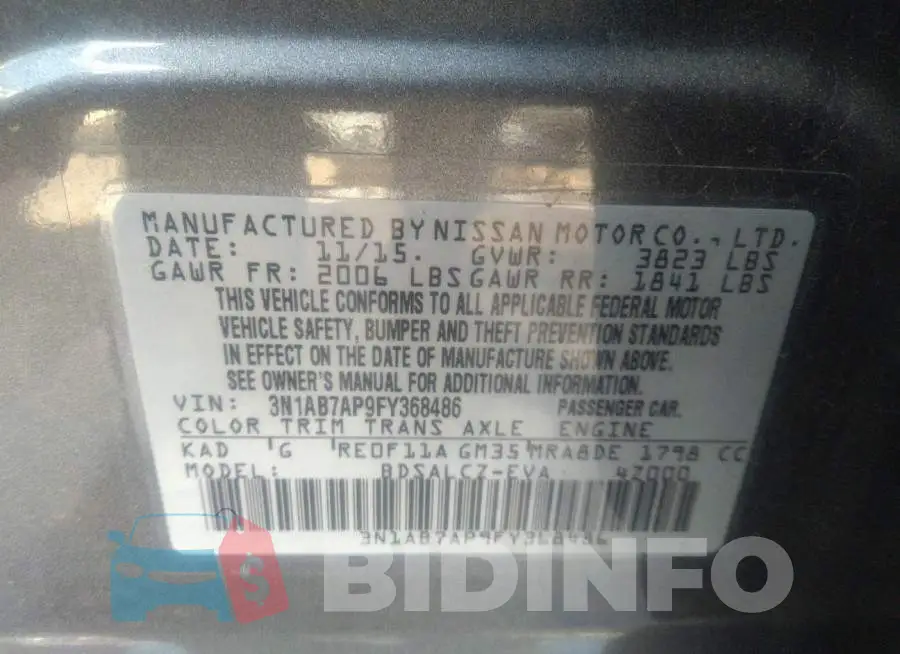 3N1AB7AP9FY368486 Photo# 9