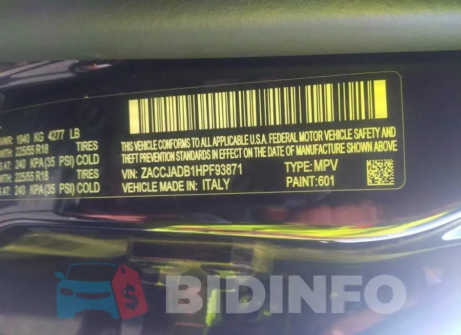 ZACCJADB1HPF93871 Photo# 9