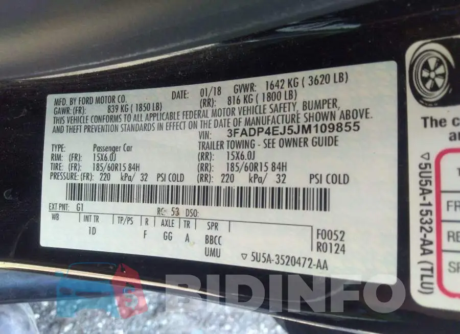 3FADP4EJ5JM109855 Photo# 9