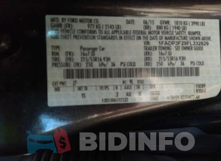 1FADP3F29FL332829 Photo# 9
