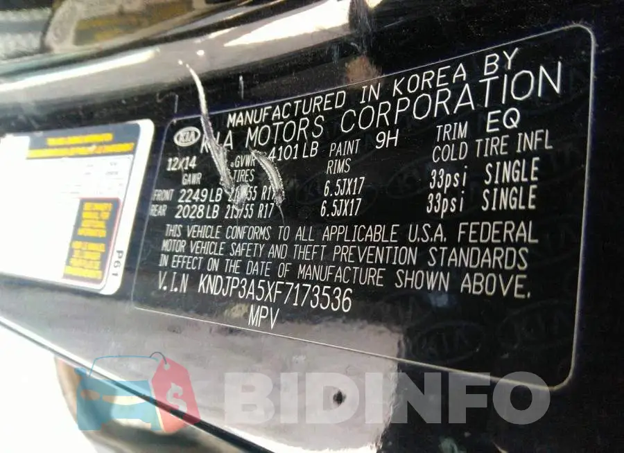 KNDJP3A5XF7173536 Photo# 9