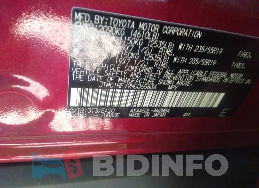 JTMC1RFV9MD065834 Photo# 9