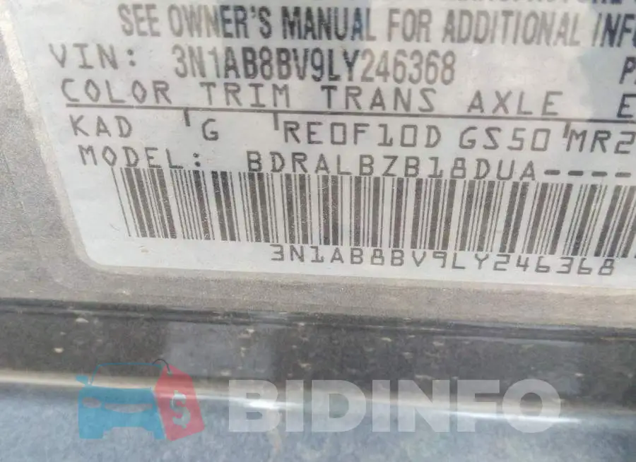 3N1AB8BV9LY246368 Photo# 9