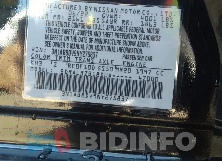 3N1AB8DV9NY275837 Photo# 9