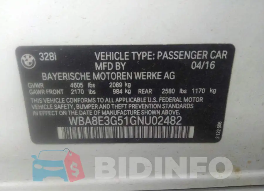 WBA8E3G51GNU02482 Photo# 9