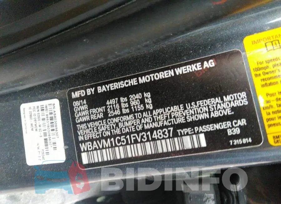 WBAVM1C51FV314837 Photo# 9