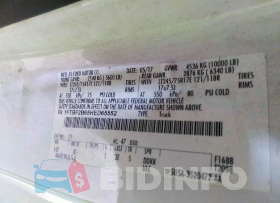 1FTBF2B65HED65552 Photo# 9