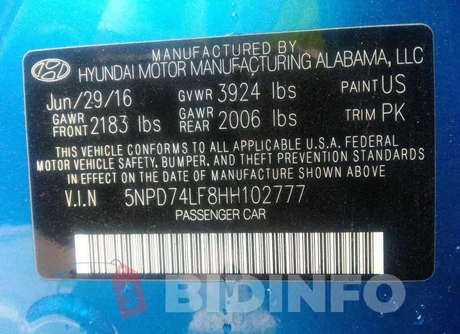 5NPD74LF8HH102777 Photo# 9
