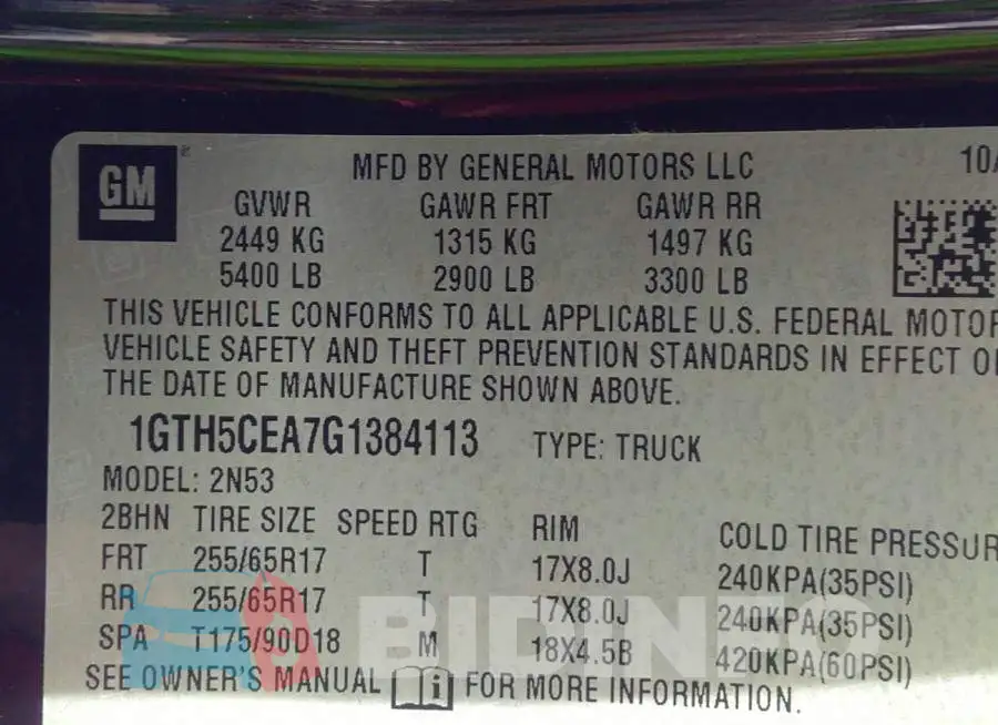 1GTH5CEA7G1384113 Photo# 9