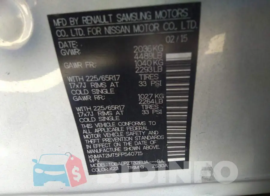 KNMAT2MT5FP540715 Photo# 9