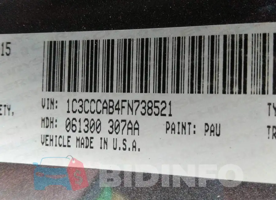 1C3CCCAB4FN738521 Photo# 9
