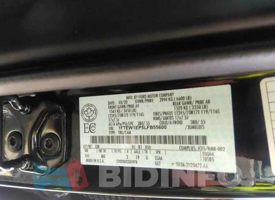 1FTEW1EP5LFB55600 Photo# 9