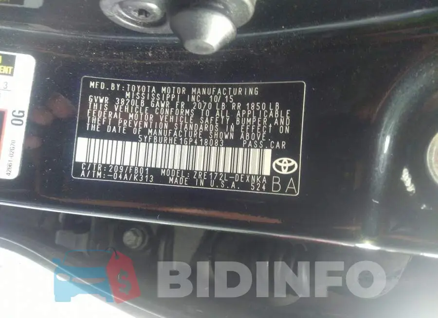 5YFBURHE1GP418083 Photo# 9