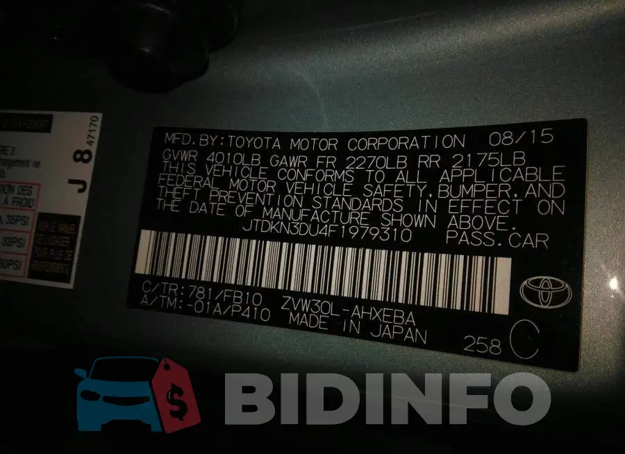 JTDKN3DU4F1979310 Photo# 9