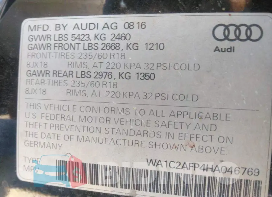 WA1C2AFP4HA046769 Photo# 9