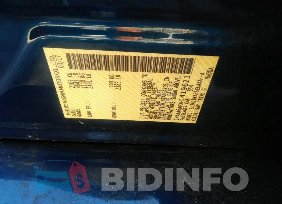 1N4AA6APXHC419621 Photo# 9