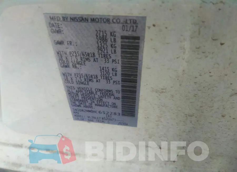 5N1DR2MM0HC652283 Photo# 9